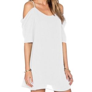 Cut Out Cold Shoulder Sleeve Spaghetti Strap Dress